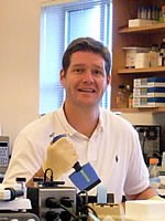 Prof. David Blake performing experiments.